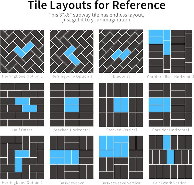 Art3d 102-Piece Backsplash Tile Peel and Stick for Stove Kitchen Bathroom Fireplace, 3in. × 6in. Stick on Subway Tile Natural Stone White