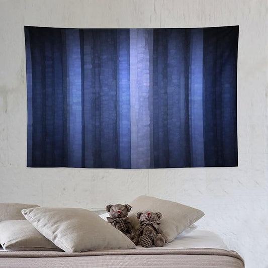 ZhiRain Navy Blue Tapestry Wall Hanging Abstract Modern Navy Blue Cool Glass Texture Ombre Tapestries Home Decor for Living Room Bedroom Apartment Farmhouse Dorm 40"x60"