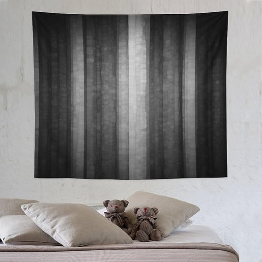 ZhiRain Black Grey Tapestry Wall Hanging Cool Glass Texture Ombre Abstract Modern Elegant Tapestries Home Decor for Living Room Bedroom Apartment Farmhouse Dorm 50"x60"
