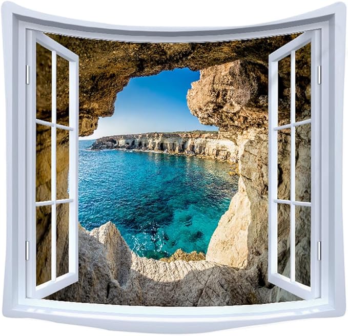 XIUYINHS Nature Forest Tapestry,Scenery Wall Tapestres,Mountain Tree Tapestry,for Home Office Dorm Indoor and Outdoor Decoration Large Size 59"(W) x59(L) GTCH(77)