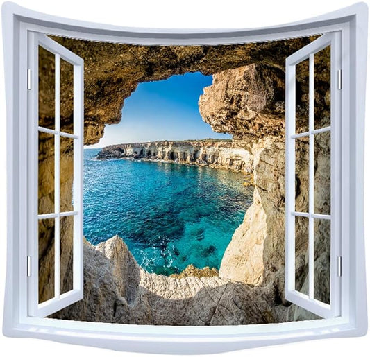 XIUYINHS Nature Forest Tapestry,Scenery Wall Tapestres,Mountain Tree Tapestry,for Home Office Dorm Indoor and Outdoor Decoration Large Size 59"(W) x59(L) GTCH(77)