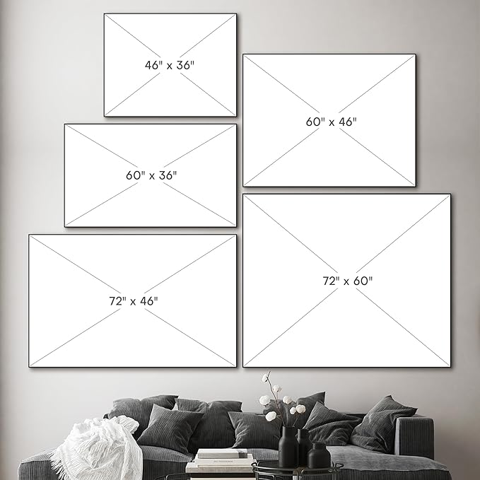 36"x60" XL Framed Wall Art - Elegant Whimsical White Flower Bouquet (Frame Assembly Required)