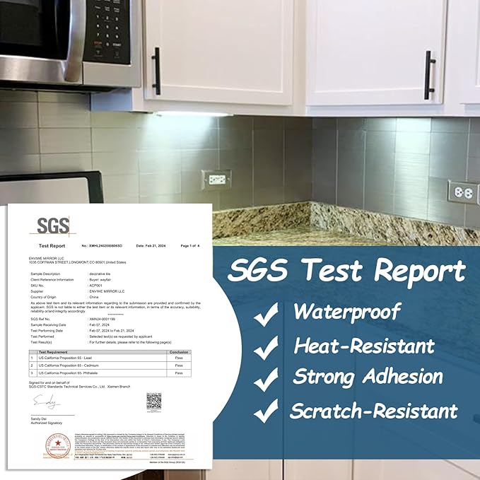 Yipscazo 2026 New Upgrade Peel and Stick backsplash 3 x 6 Inches 3D PVC Composite Wall Tile Stick on Backsplash Tile for Kitchen Bathroom, Laundry Room, Fireplace(Metal Composite, 32 Pieces)