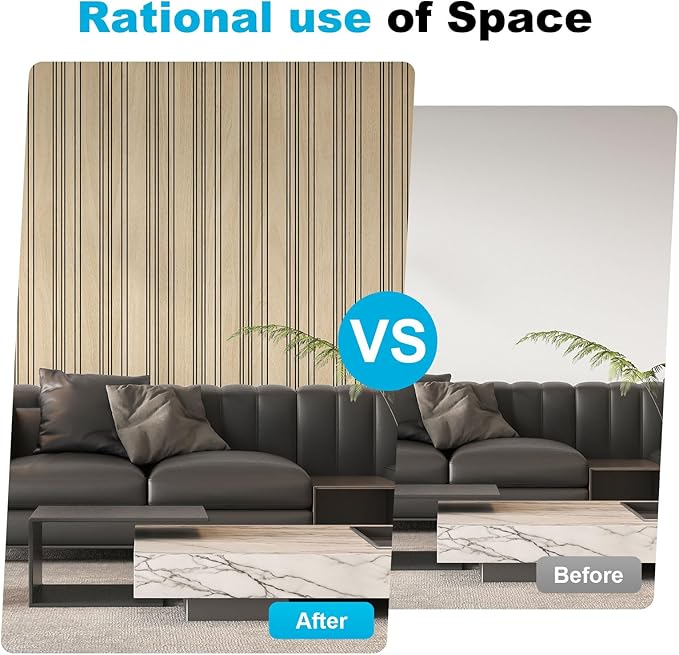 Art3d 4-Pack Glue-On Wall Panels, Wood Grain Texture Interior Wall Decor, 104"x12" Recycled Polystyrene Wainscoting Panels, Low Emission for Living Room Bedroom,Natural Oak