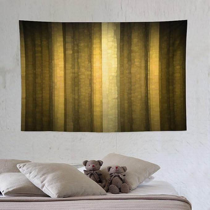 ZhiRain Gold Ombre Tapestry Wall Hanging Abstract Modern Luxury Cool Glass Texture Gold Tapestries Home Decor for Living Room Bedroom Apartment Farmhouse Dorm 40"x60"
