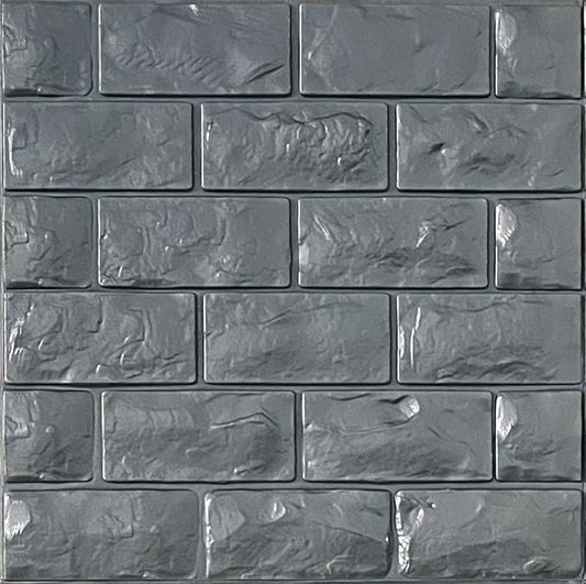 3D Wall Panels Peel and Stick 30PCS Gray Foam Brick Wallpaper for Bedroom Faux Stone Wall Panel Self-Adhesive Wallpaper (30PCS-29 Sq Ft, Gray)