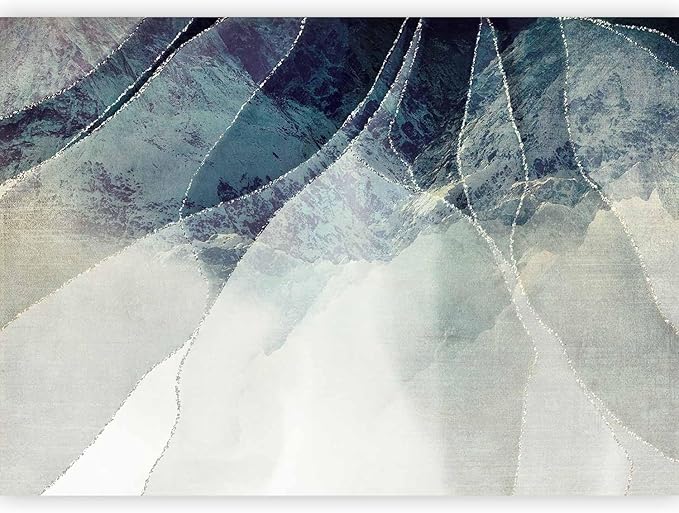 artgeist Wall Mural Abstract 154x110 in - Peel and Stick Self-Adhesive Wallpaper Removable Large Sticker Foil Wall Decor Print Picture Image Design 3D Effect Marble Like Painted a-A-10216-a-c