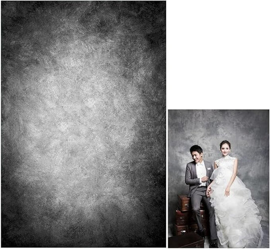 10x10ft Abstract Black Gray Portrait Photography Backdrops Photo Studio Prop Background for Children Adult