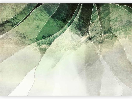 artgeist Wall Mural Abstract 116x83 in - Peel and Stick Self-Adhesive Wallpaper Removable Large Sticker Foil Wall Decor Print Picture Image Design 3D Effect Marble Green Like Painted a-A-10216-a-a