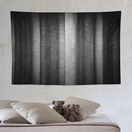 ZhiRain Black Grey Tapestry Wall Hanging Cool Glass Texture Ombre Abstract Modern Elegant Tapestries Home Decor for Living Room Bedroom Apartment Farmhouse Dorm 60"x90"