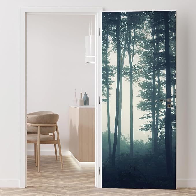 wall26 Landscape Mural of a Misty Forest Wall Mural, Removable Sticker - 132x96 inches