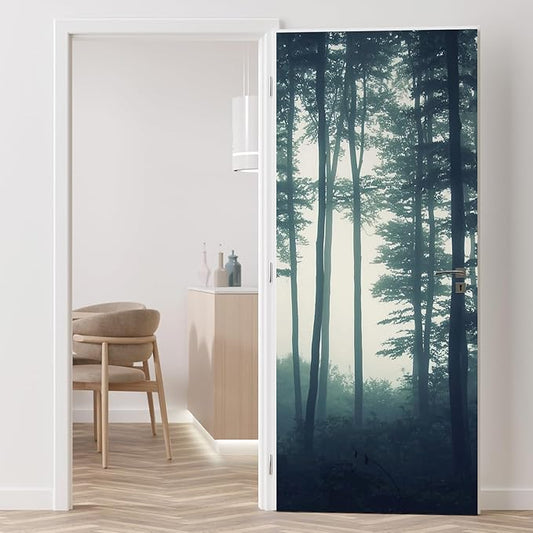 wall26 Landscape Mural of a Misty Forest Wall Mural, Removable Sticker - 96x48 inches