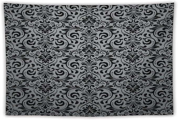 ZhiRain Damask Floral Tapestry Wall Hanging Vintage Classic Flower Pattern Tapestries Home Decor for Living Room Bedroom Farmhouse Apartment Dorm 40"x60"