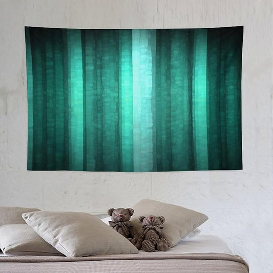 ZhiRain Teal Tapestry Wall Hanging Cool Glass Texture Ombre Turquoise Abstract Modern Tapestries Home Decor for Living Room Bedroom Apartment Farmhouse Dorm 40"x60"