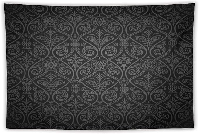 ZhiRain Damask Tapestry Wall Hanging Antique Baroque Pattern with Mild Ombre Shade Gothic Victorian Style Tapestries Home Decor for Living Room Bedroom Farmhouse Apartment Dorm 40"x60"