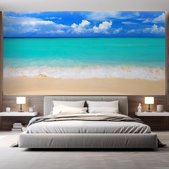 wall26 Word Paradise on Beach Concept Travel Background - Removable Wall Mural Self-Adhesive Large Wallpaper - 48x72 inches