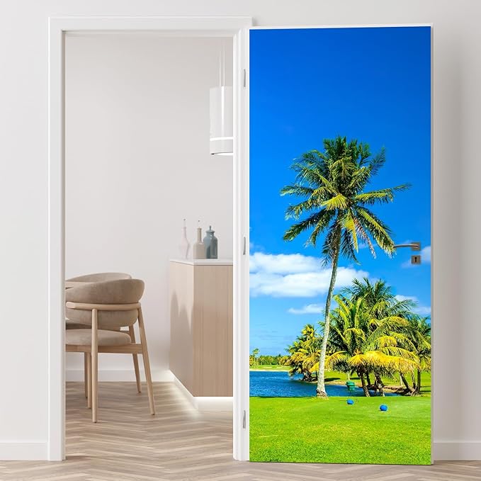 wall26 Beautiful Golf Course Landscape in Miami. Removable Wall Mural | Self-Adhesive Large Wallpaper - 96x96 inches