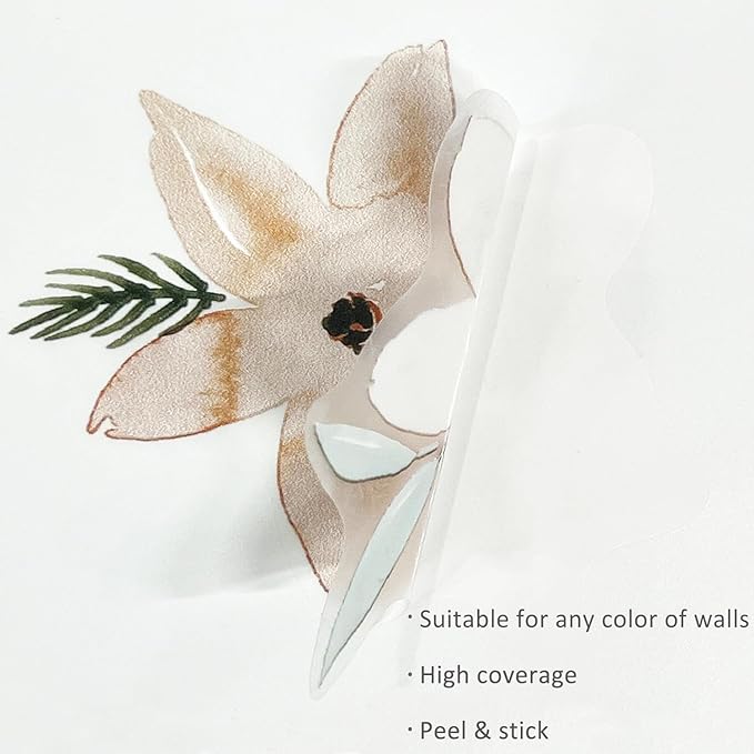 YouRfocus Daisy Wall Decals | 36 PCS Boho Flower Stickers for Girls' Rooms, Playrooms, Nurseries | Dual Layer Print for High Coverage | Removable Peel and Stick （Orange）| 6 Sheets