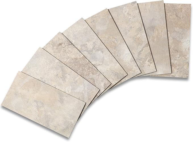 Yipscazo 2026 New Upgrade 100 Pieces Peel and Stick backsplash 3 x 6 Inches 3D PVC Composite Wall Tile Stick on Backsplash Tile for Kitchen Bathroom, Laundry Room, Fireplace in Beige Rocks Stone