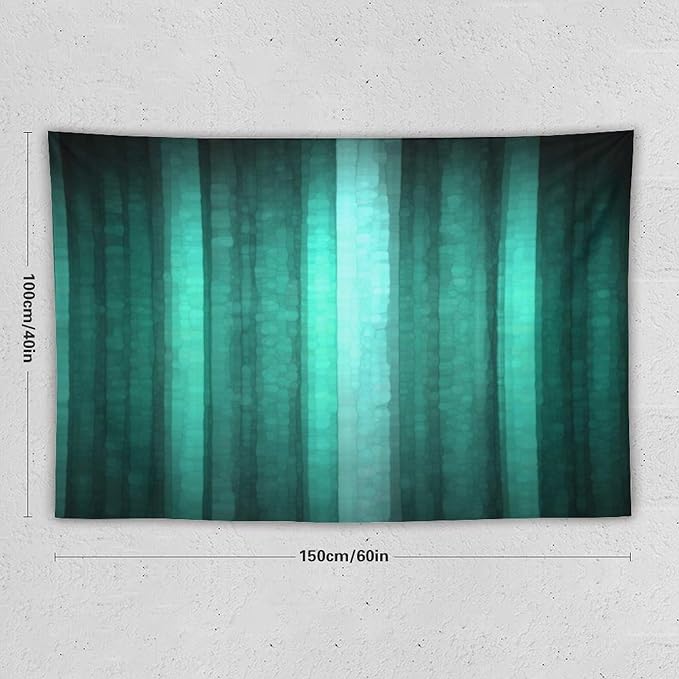 ZhiRain Teal Tapestry Wall Hanging Cool Glass Texture Ombre Turquoise Abstract Modern Tapestries Home Decor for Living Room Bedroom Apartment Farmhouse Dorm 40"x60"