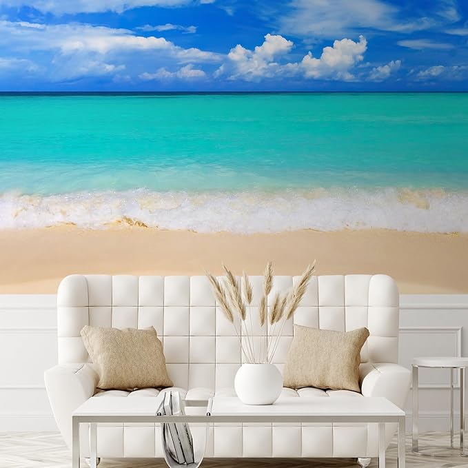 wall26 Word Paradise on Beach Concept Travel Background - Removable Wall Mural Self-Adhesive Large Wallpaper - 48x72 inches