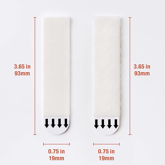 12-Pairs(24 Strips) Large Picture Hanging Strips, Removable Hook and Loop Strips Picture Hanger, Waterproof Damage Free Adhesive Strips for Frame Hanging, Heavy Duty