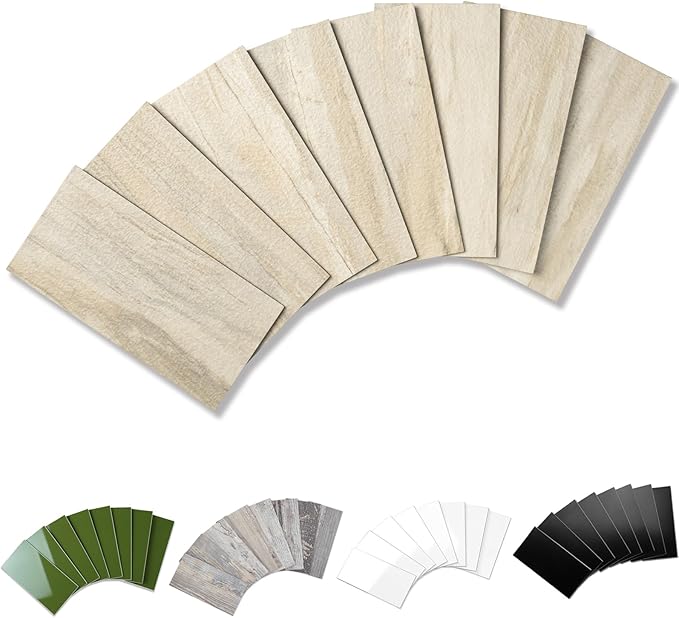 Yipscazo Peel and Stick backsplash 3 x 6 Inches 3D PVC Composite Wall Tile Stick on Backsplash Tile for Kitchen Bathroom, Laundry Room, Fireplace(Yellow Rocks, 100 Pieces)