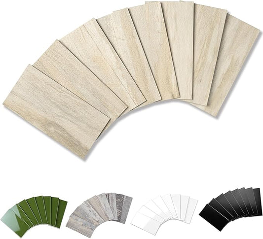 Yipscazo Peel and Stick backsplash 3 x 6 Inches 3D PVC Composite Wall Tile Stick on Backsplash Tile for Kitchen Bathroom, Laundry Room, Fireplace(Yellow Rocks, 100 Pieces)