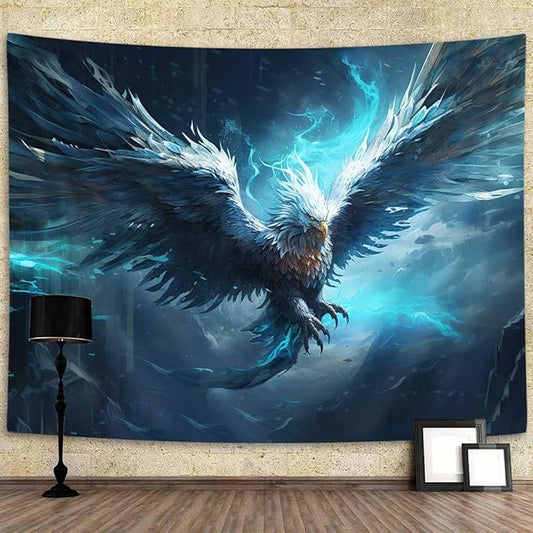 YDIDIAN Eagle Tapestry, Medieval Fantasy Animals Cool Eagle Art Aesthetics Wall Decor Tapestry Wall Hanging for Home College Dorm Living Room, Panels 70 x 60IN
