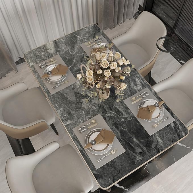 197x48inch Extra Wide Marble Granite Contact Paper peel and stick on Kitchen Countertops Vinyl laminate Sheets Wallpapers Black White Matte Self Adhesive Sticker Bathroom Removable Wall Wrapping Paper