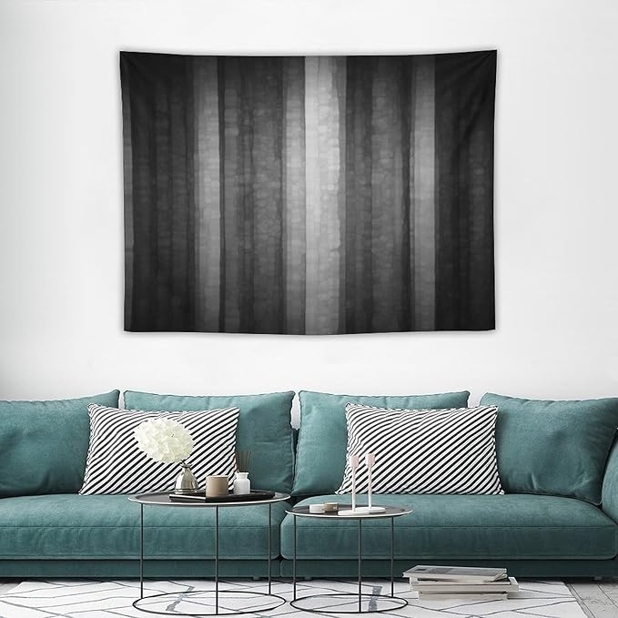 ZhiRain Black Grey Tapestry Wall Hanging Cool Glass Texture Ombre Abstract Modern Elegant Tapestries Home Decor for Living Room Bedroom Apartment Farmhouse Dorm 30"x40"