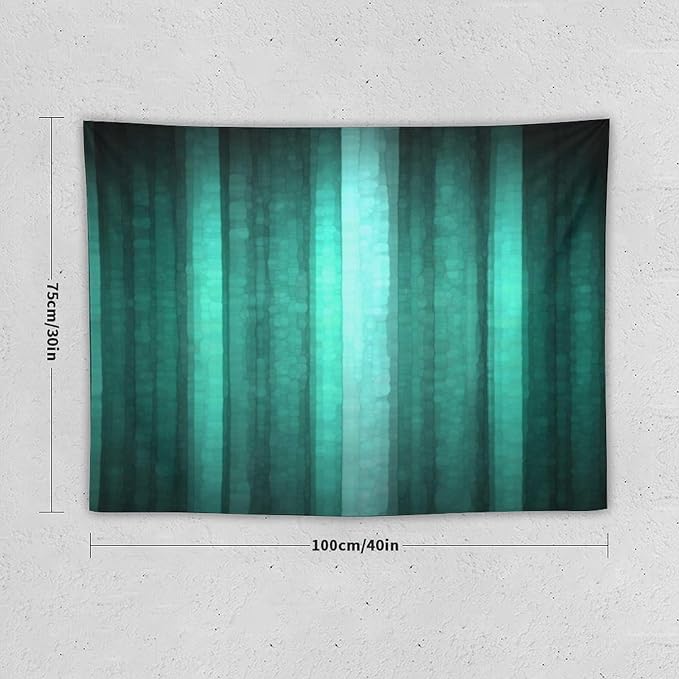 ZhiRain Teal Tapestry Wall Hanging Cool Glass Texture Ombre Turquoise Abstract Modern Tapestries Home Decor for Living Room Bedroom Apartment Farmhouse Dorm 30"x40"