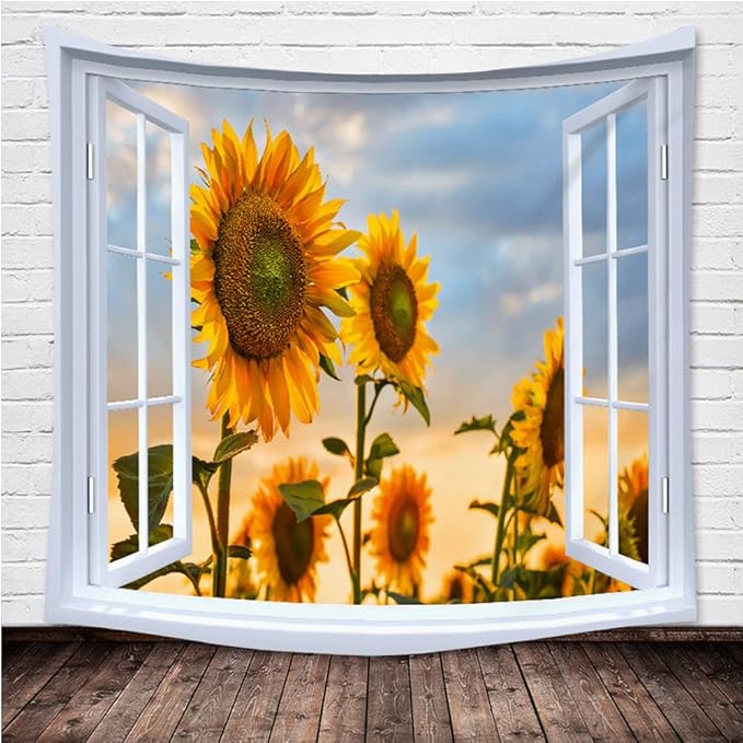 XIUYINHS Nature Forest Tapestry,Scenery Wall Mountain Tree Tapestry,for Home Office Dorm Indoor and Outdoor Decoration Large Size 59"(W) x59(L) GTCH(64)