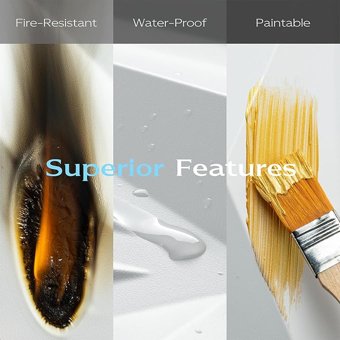 48-Pack 3D Wall Panels, 94" x 70" Textured Geometric Design Wall Tiles, PVC Decorative Wall Panels for Living Room, Bedroom, Bathroom, Office, Modern Wall Decor, Easy Install & Paintable - White