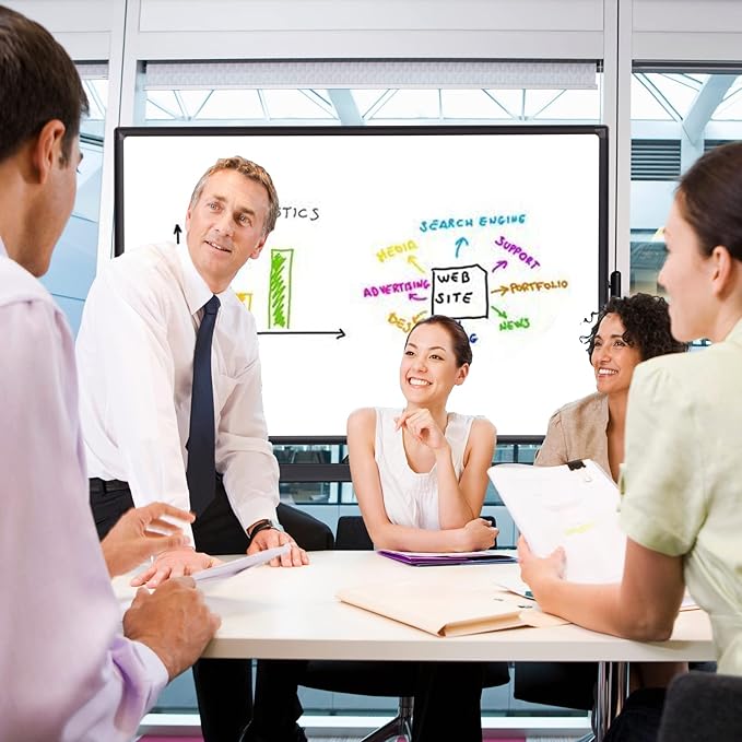 32x48 Inches Industrial-Grade Mobile Dry Erase Whiteboard with Lockable Rolling Stand - Double-Sided Magnetic Whiteboard, Height & Angle Adjustable for Office, Classroom & Workshop Black