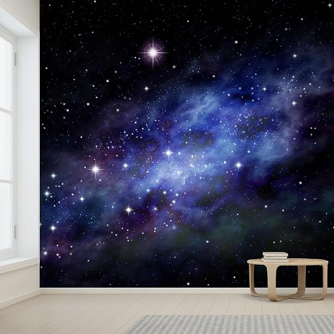 wall26 Imaginary Background of deep Space and Star Field Removable Wall Mural Self-Adhesive Large Wallpaper - 66x96 inches