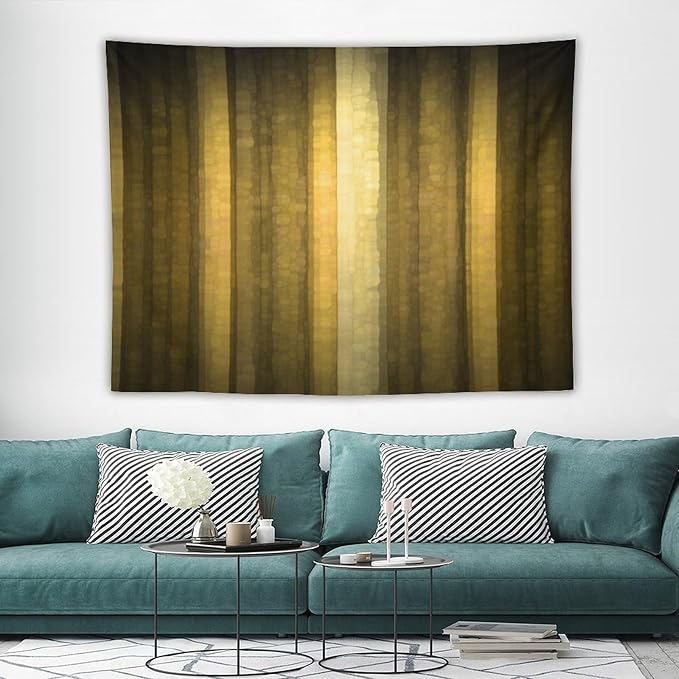 ZhiRain Gold Ombre Tapestry Wall Hanging Abstract Modern Luxury Cool Glass Texture Gold Tapestries Home Decor for Living Room Bedroom Apartment Farmhouse Dorm 60"x80"