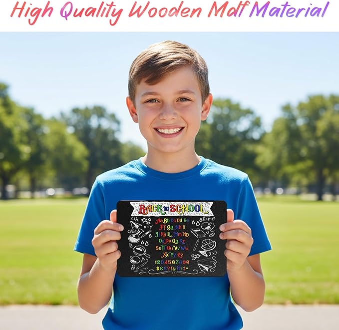 10 Pcs 12 x 9.5 Inch Frameless Chalkboard, Small Chalk Board Signs for Tables, Little Chalkboard Signs, Mini Blackboard for Restaurant Menu Classroom Home Office Decor