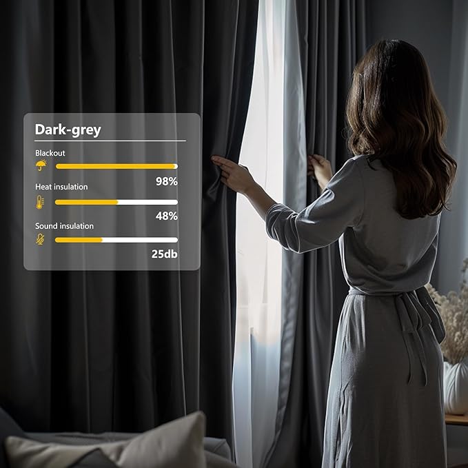 Cbsroro Room Divider Blackout Curtain Track Curtains Wall Dividers Panels Screen for Living Rooms Bedroom Office Privacy Partition Separation, W180 × L120 Inch,1 Panel, Grey