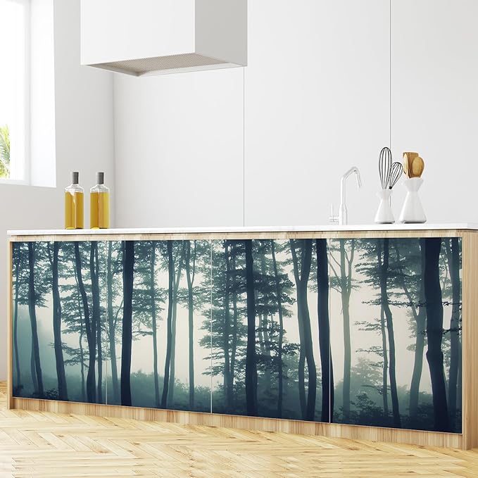 wall26 Landscape Mural of a Misty Forest Wall Mural, Removable Sticker - 48x72 inches
