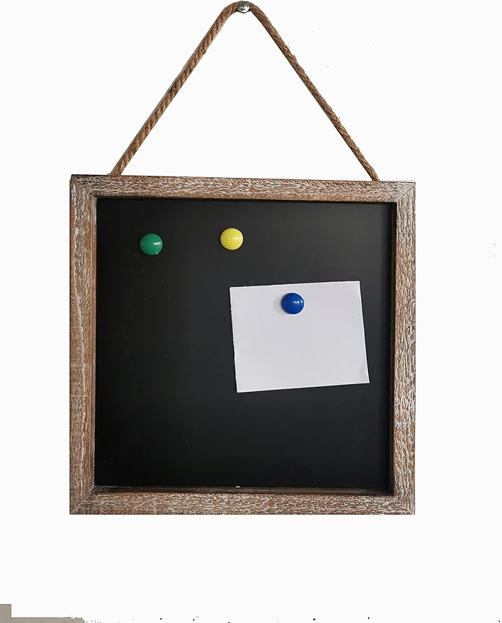 16''x12'' Wood Framed Chalkboard for Wall Home Decorative Chalk Board for Shool,Office,Wedding and Menu. (Brown, 11''x11'')