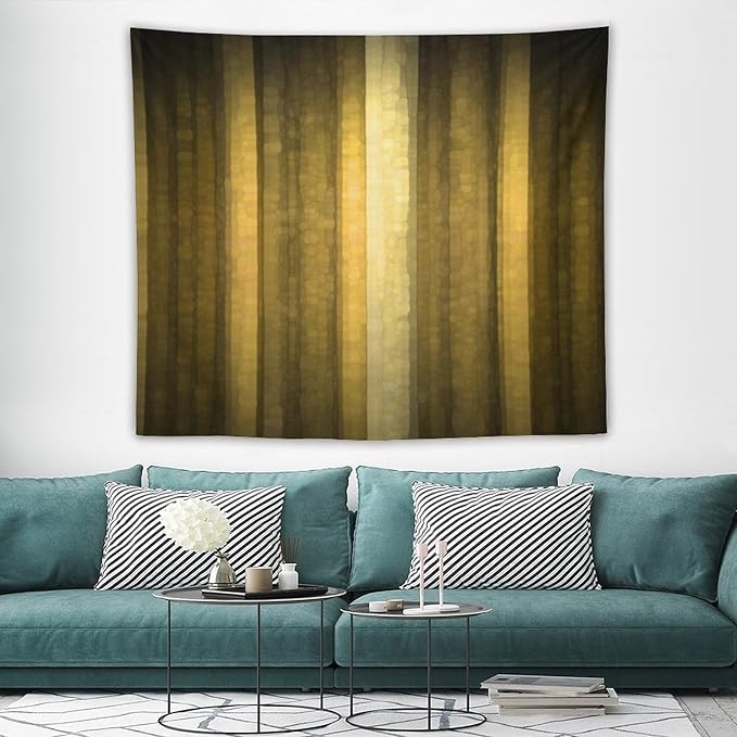 ZhiRain Gold Ombre Tapestry Wall Hanging Abstract Modern Luxury Cool Glass Texture Gold Tapestries Home Decor for Living Room Bedroom Apartment Farmhouse Dorm 50"x60"