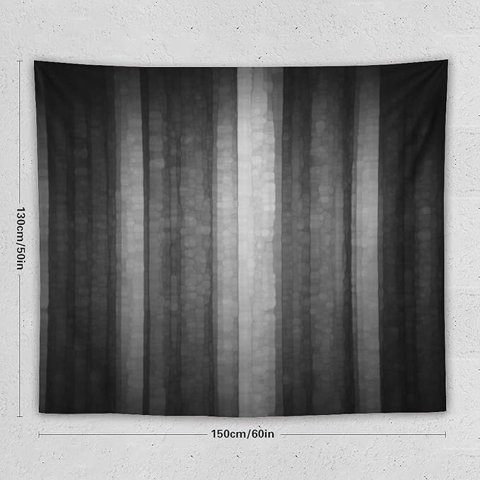 ZhiRain Black Grey Tapestry Wall Hanging Cool Glass Texture Ombre Abstract Modern Elegant Tapestries Home Decor for Living Room Bedroom Apartment Farmhouse Dorm 50"x60"