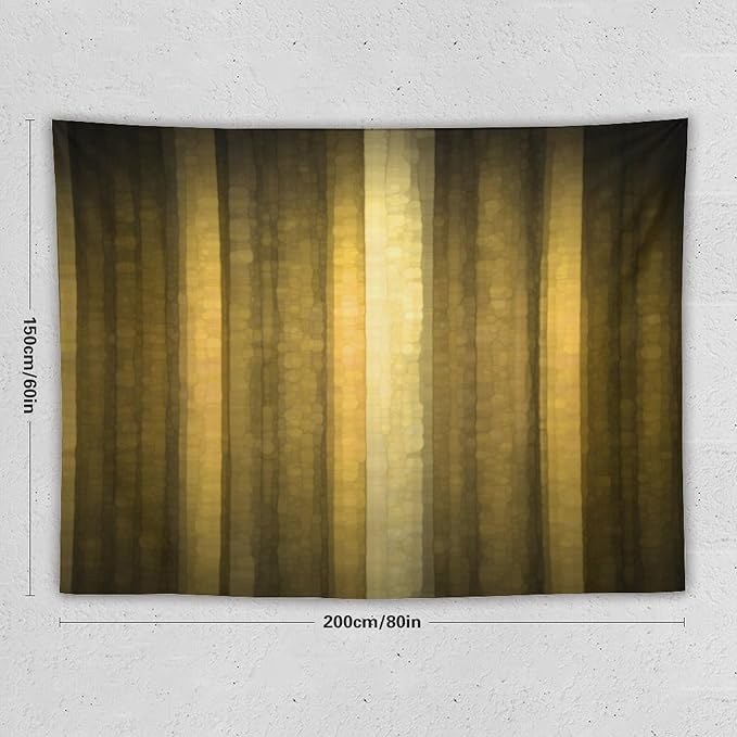 ZhiRain Gold Ombre Tapestry Wall Hanging Abstract Modern Luxury Cool Glass Texture Gold Tapestries Home Decor for Living Room Bedroom Apartment Farmhouse Dorm 60"x80"