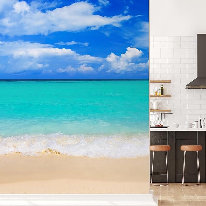 wall26 Word Paradise on Beach Concept Travel Background - Removable Wall Mural Self-Adhesive Large Wallpaper - 120x96 inches