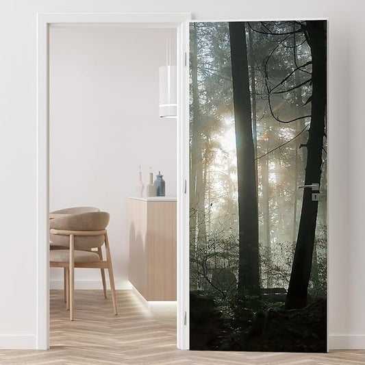 wall26 Foggy Forest Removable Wall Mural Self-Adhesive Large Wallpaper - 96x48 inches
