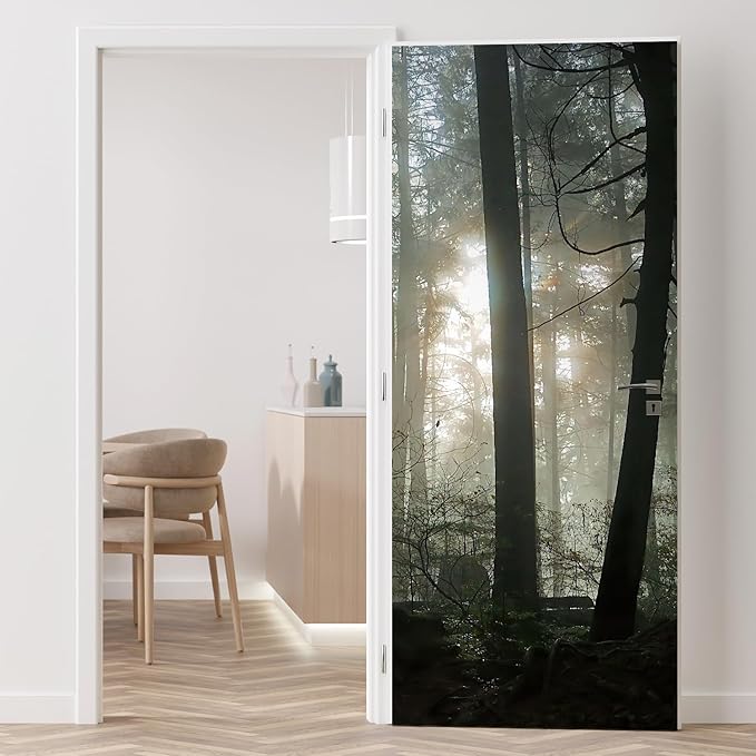 wall26 Foggy Forest Removable Wall Mural Self-Adhesive Large Wallpaper - 108x72 inches