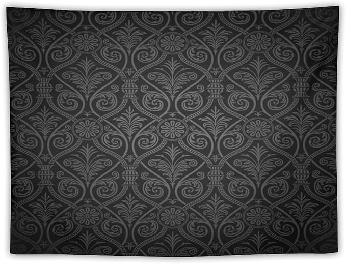 ZhiRain Damask Tapestry Wall Hanging Antique Baroque Pattern with Mild Ombre Shade Gothic Victorian Style Tapestries Home Decor for Living Room Bedroom Farmhouse Apartment Dorm 30"x40"