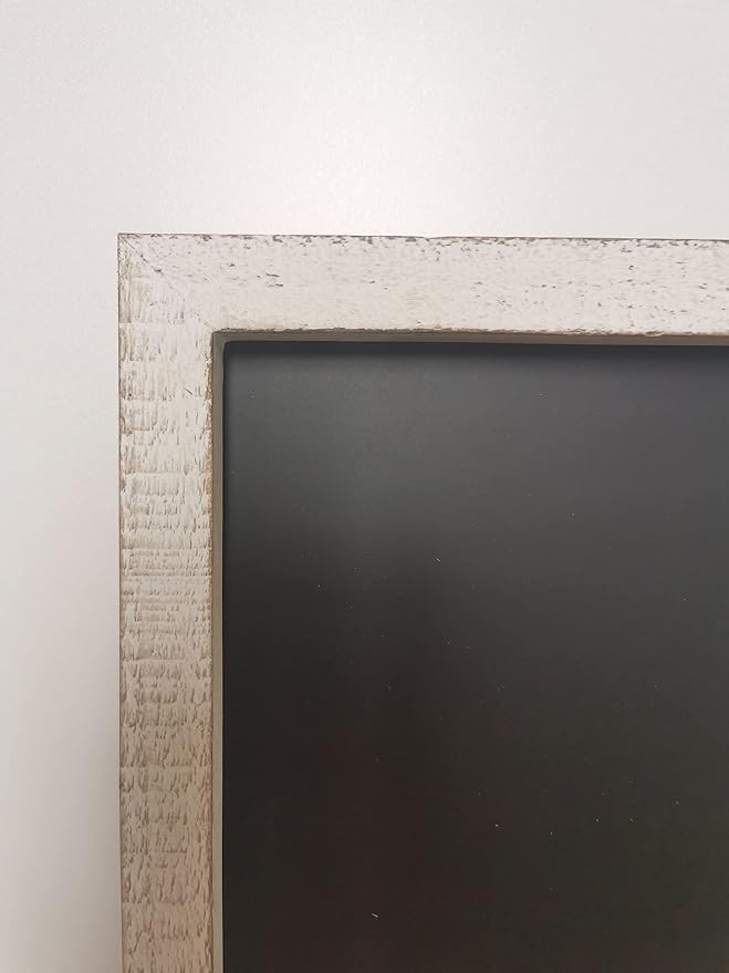 16''x12'' Wood Framed Chalkboard for Wall Home Decorative Chalk Board for Shool,Office,Wedding and Menu. (White, 11''x11'')