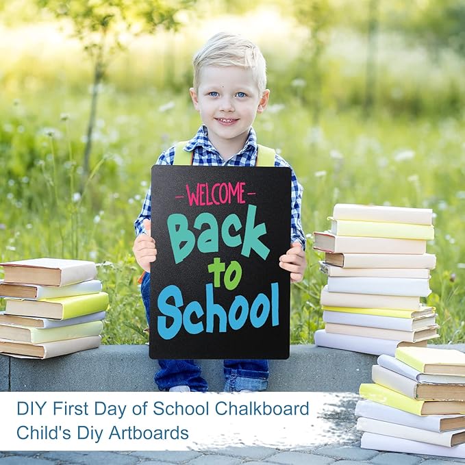 11.7x16.5 Inch Tabletop Chalkboard with Wood Base, Menu Chalkboard Stand, Message Board, Bar and Special Event Decorations, Hanging Double-Sided Chalkboard Sign for DIY Home Decoration，Beech